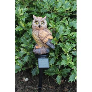 New Set of 2  Sparkle Realistic Wise Barn Hoot Owl Statue Figurine Sculpture 8" 