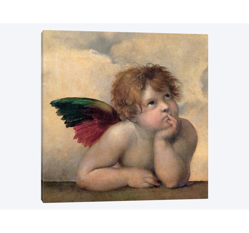 East Urban Home Angelo I Madonna Sistina By Raffaello Sanzio Graphic Art Print On Canvas Wayfair