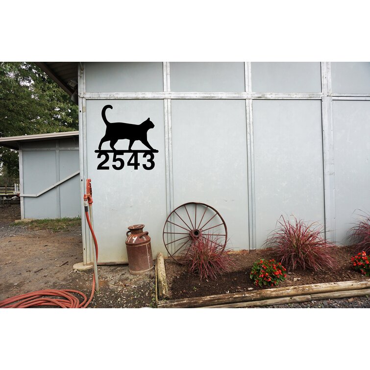 Horse Shoe Western Themed Personalized Steel House Number Address Plaque Metal Wall Sign Wall Art Customized with House Number 
