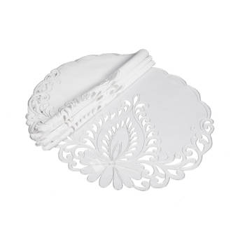 August Grove Breen Embroidered Easy Care Round 16 Placemat Reviews