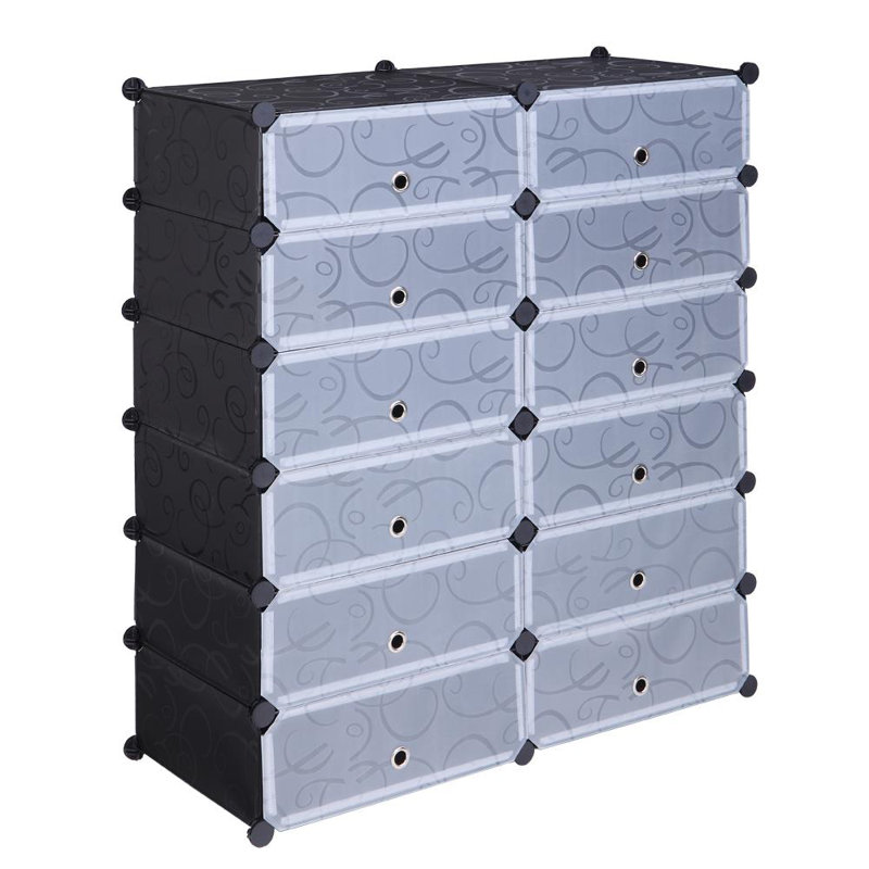 Rebrilliant Diy Storage Organizer 24 Pair Shoe Storage Cabinet Reviews Wayfair