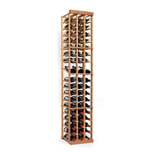 corsica vertical wood and metal wine rack