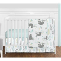 mint green crib bedding