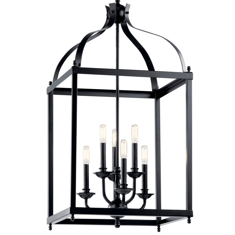 Breakwater Bay Sia 6 Light Lantern Geometric Chandelier Wayfair Breakwater Bay Sia 6 Light Lantern
