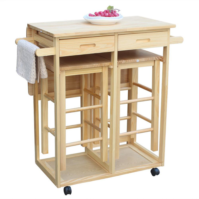 August Grove Talitha Rolling Island Kitchen Cart Reviews Wayfair