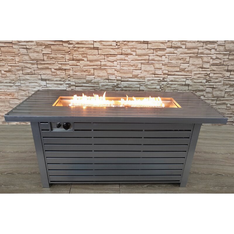 Rosecliff Heights Malachi Slatted Self-contained Steel Propane/Natural ...