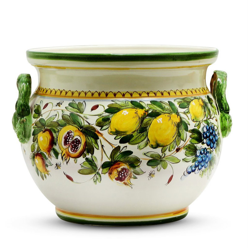 Fleur De Lis Living Backman Ceramic Pot Planter Wayfair