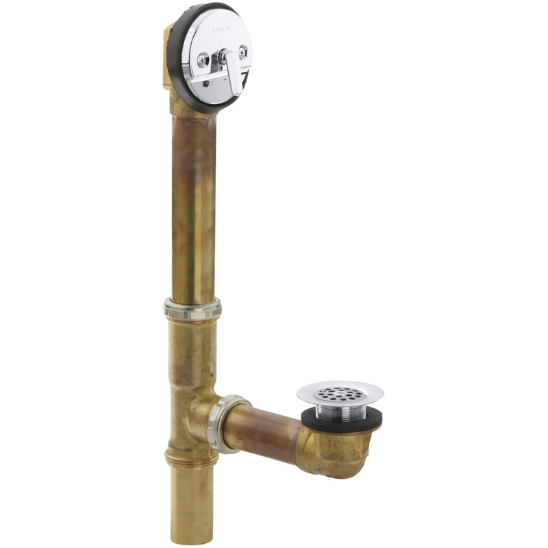 Kohler Swiftflo Adjustable 17 Gauge1 5 Leg Tub Drain With Overflow Wayfair