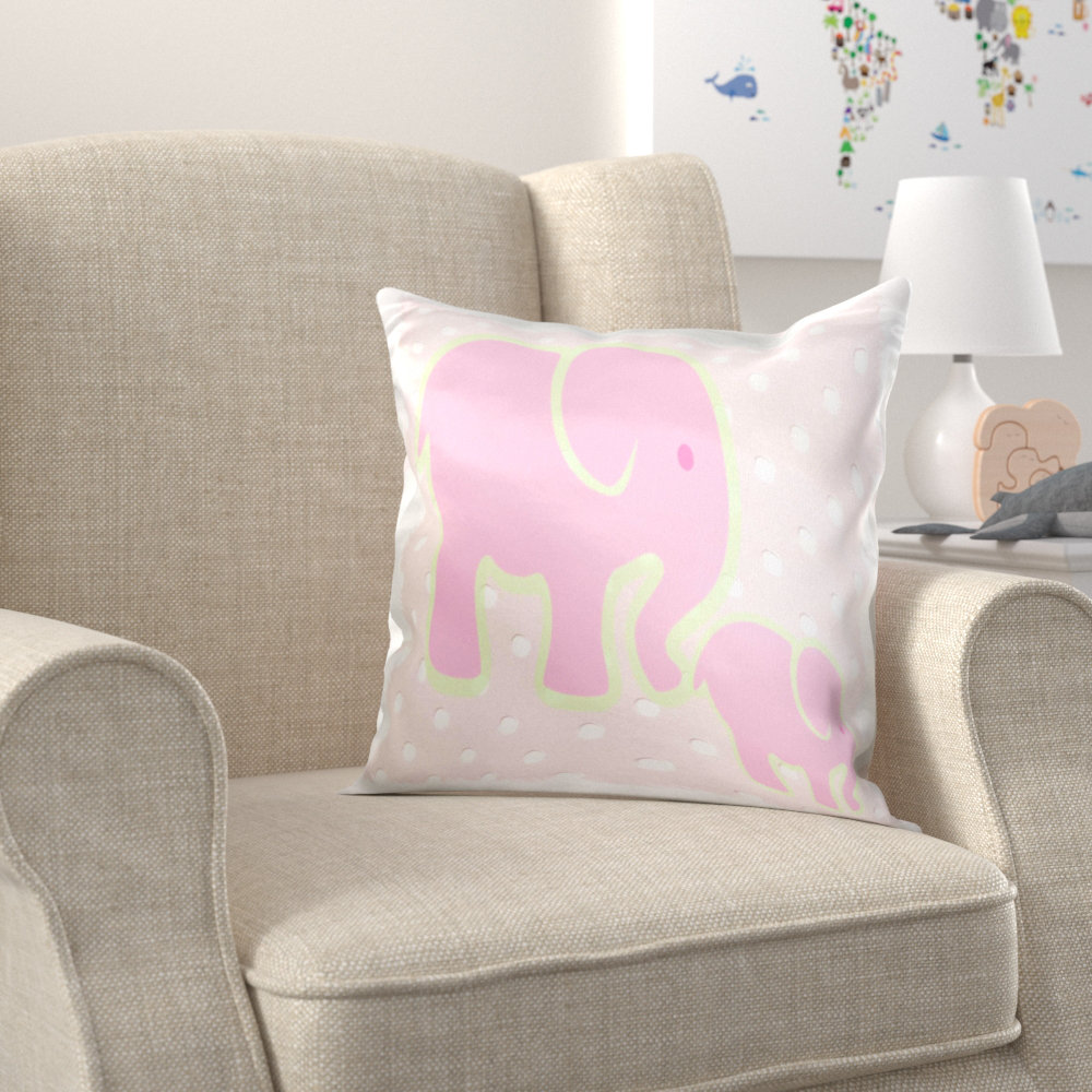 Harriet Bee Sommers Mama N Baby Elephants Pillow Cover Wayfair
