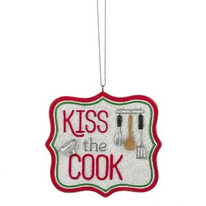 Kiss the Cook Hanging Figurine