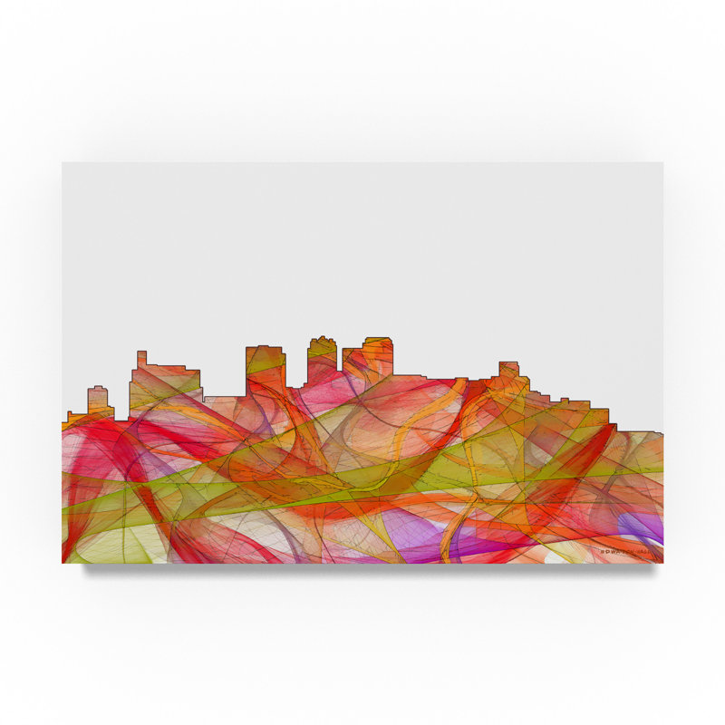 Trademark Art Birmingham Alabama Skyline Graphic Art Print On Wrapped Canvas Wayfair