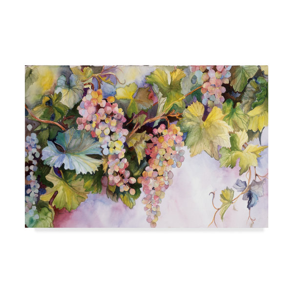 Trademark Art Grapes On The Vine Acrylic Painting Print On