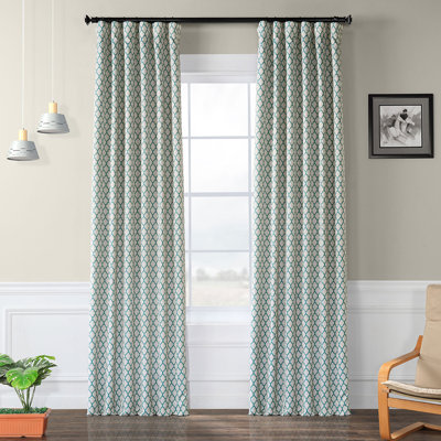 Half Price Drapes Casablanca Geometric Blackout Thermal Rod Pocket
