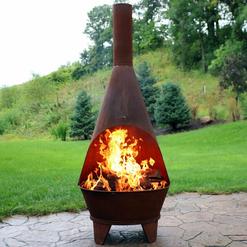 Foundry Select Arneson Steel Wood Burning Chiminea & Reviews | Wayfair