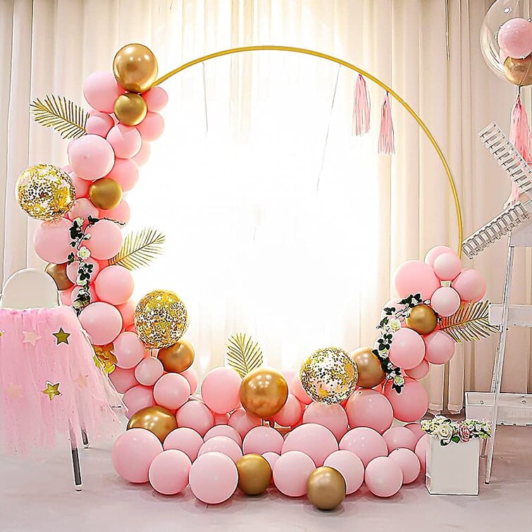 for Birthday Party Decoration Wedding Decoration Graduation Decorations and Baby Shower Photo Background Decoration 2PCS stand Round Balloon Arch kit Decoration 