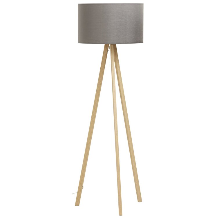 oak standard floor lamp