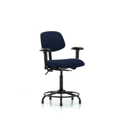 Sally Drafting Chair Symple Stuff Upholstery Color: Navy, Customization: Not Included