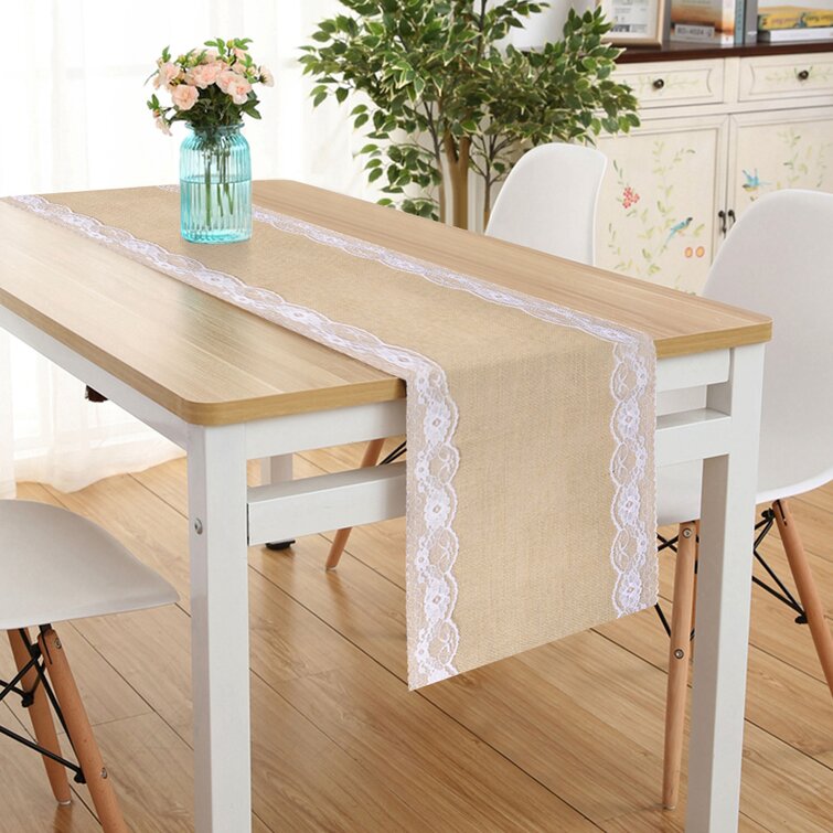 Polyester Table Cloth Runner for Kitchen Wedding Party Home Decor SUABO Flowers and Birds Long Table Runner 13x70 Inch