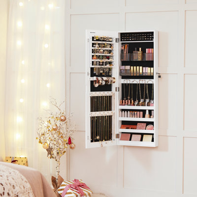 Over the Door Jewelry Armoire with Mirror