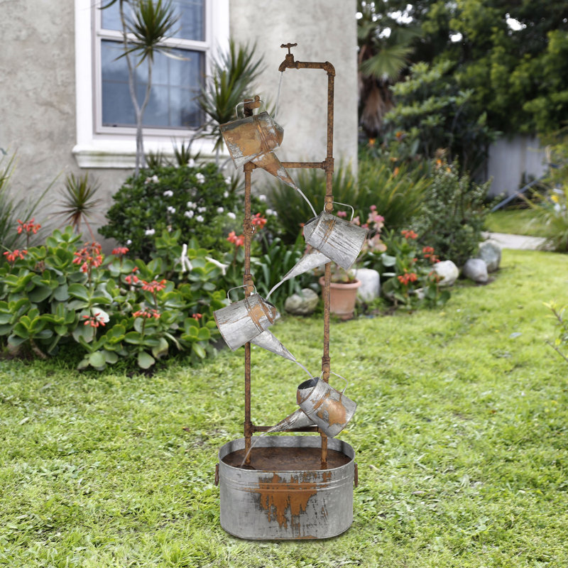 Alpine Metal Multi Water Spout And Watering Can Fountain Wayfair Touch the products for details or to buy in store. metal multi water spout and watering can fountain