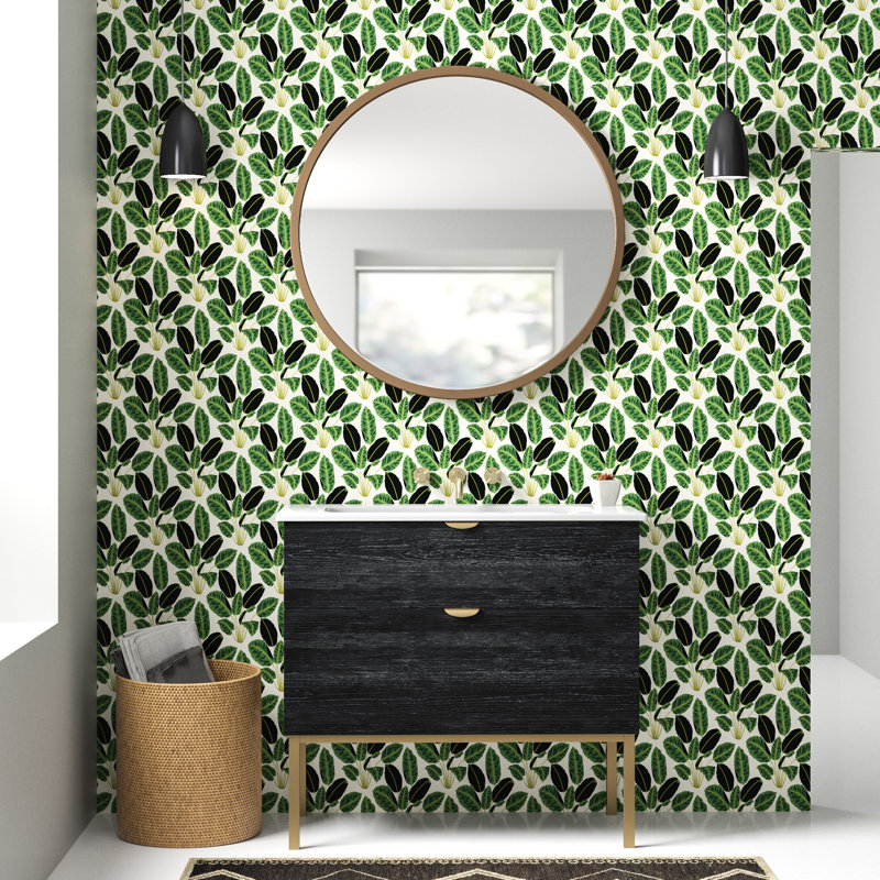 Brookhurst Hojas Cubanas Emerald 33 L X 20 5 W Smooth Wallpaper