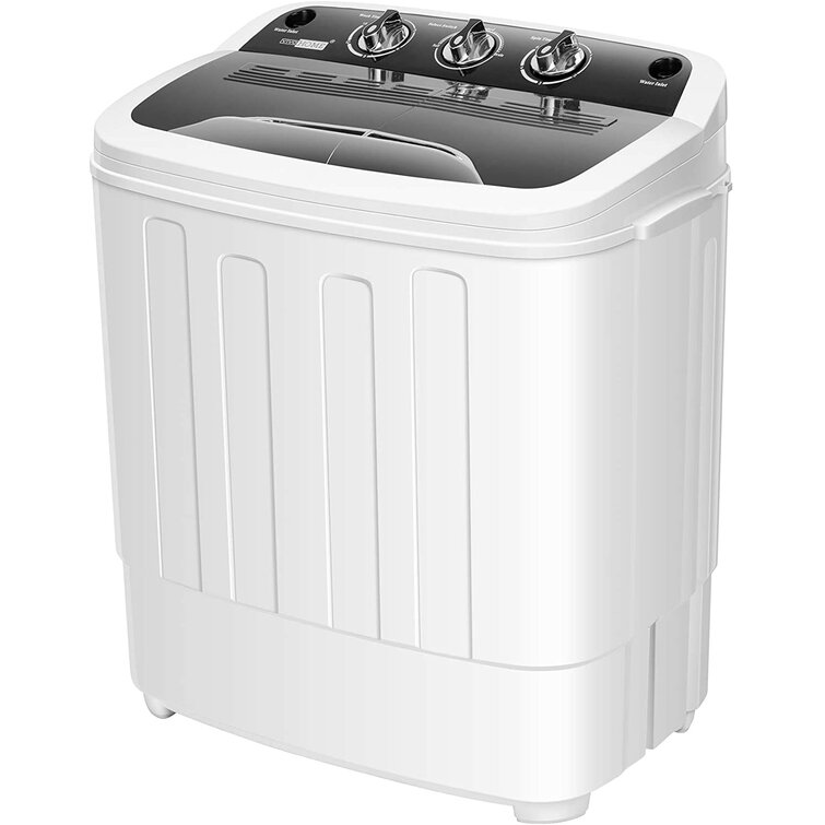 Compact Twin Tub Washing Machine Fast Dryer & Efficient Spin Washer Top Load 