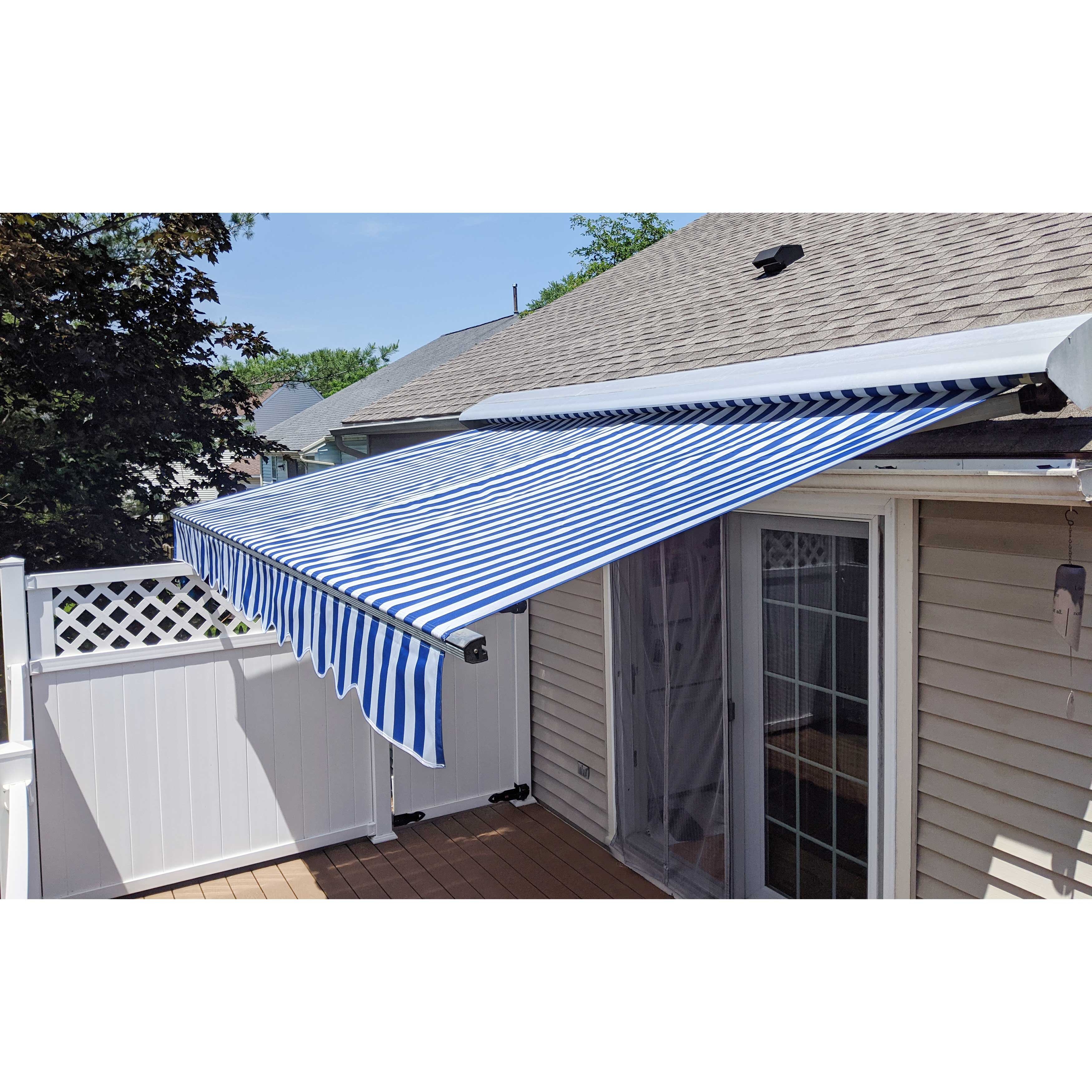 Aleko Motorized Retraction Slope Patio Awning & Reviews | Wayfair