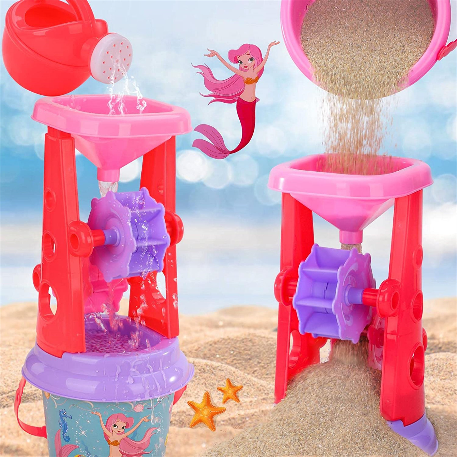 Baby Bath Toy Plastic Watering Pot Beach Play Sand Water Tool Kids Toys Gift 'AU 