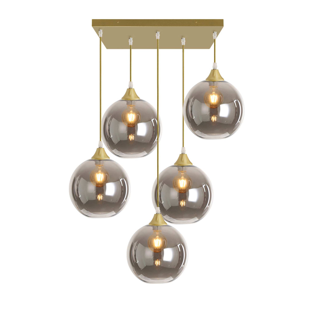 Unique 5-light Kugel-Pendelleuchte 5-flammig