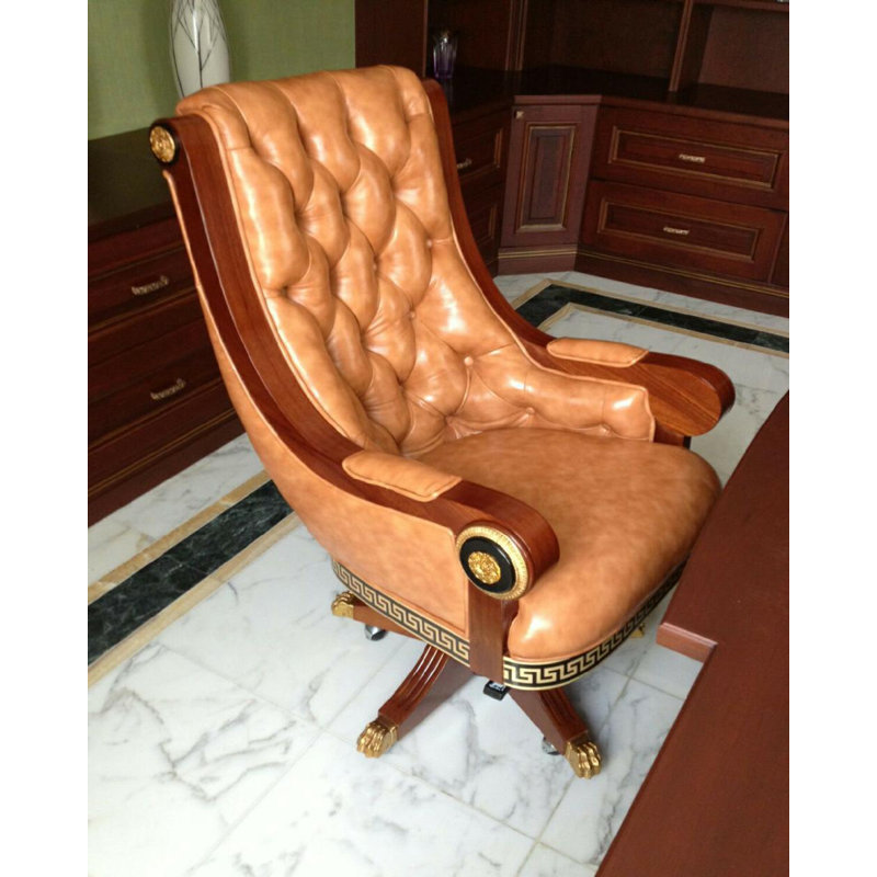 Fabric Astoria Armchair Commercial-Grade Orange Swivel Chair for Offices and Conference Rooms