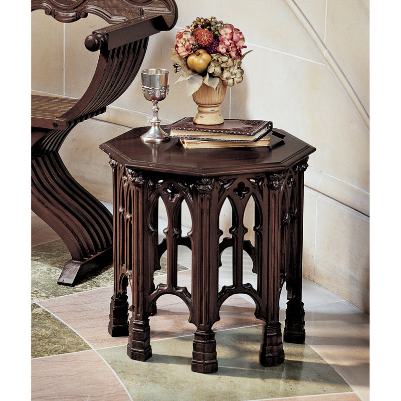 Design Toscano Gothic Revival Octagonal End Table Wayfair
