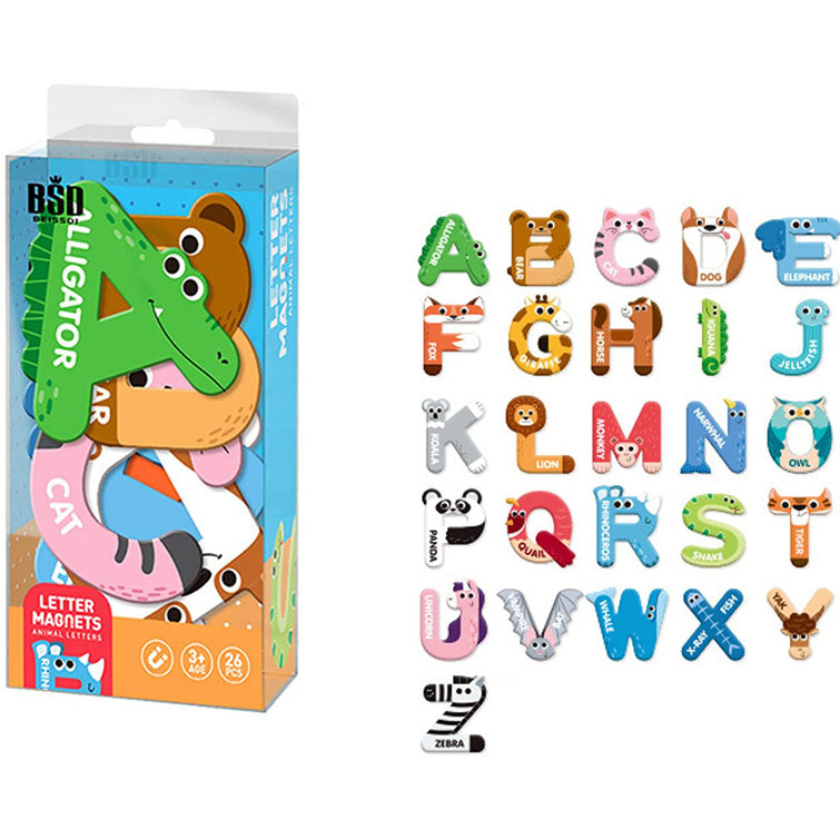 Classroom/Fridge Magnetic Alphabet Letters Animal Shape ABC Learning Toys  For Toddlers Kids 3 4 5 6 7 8 Years Old