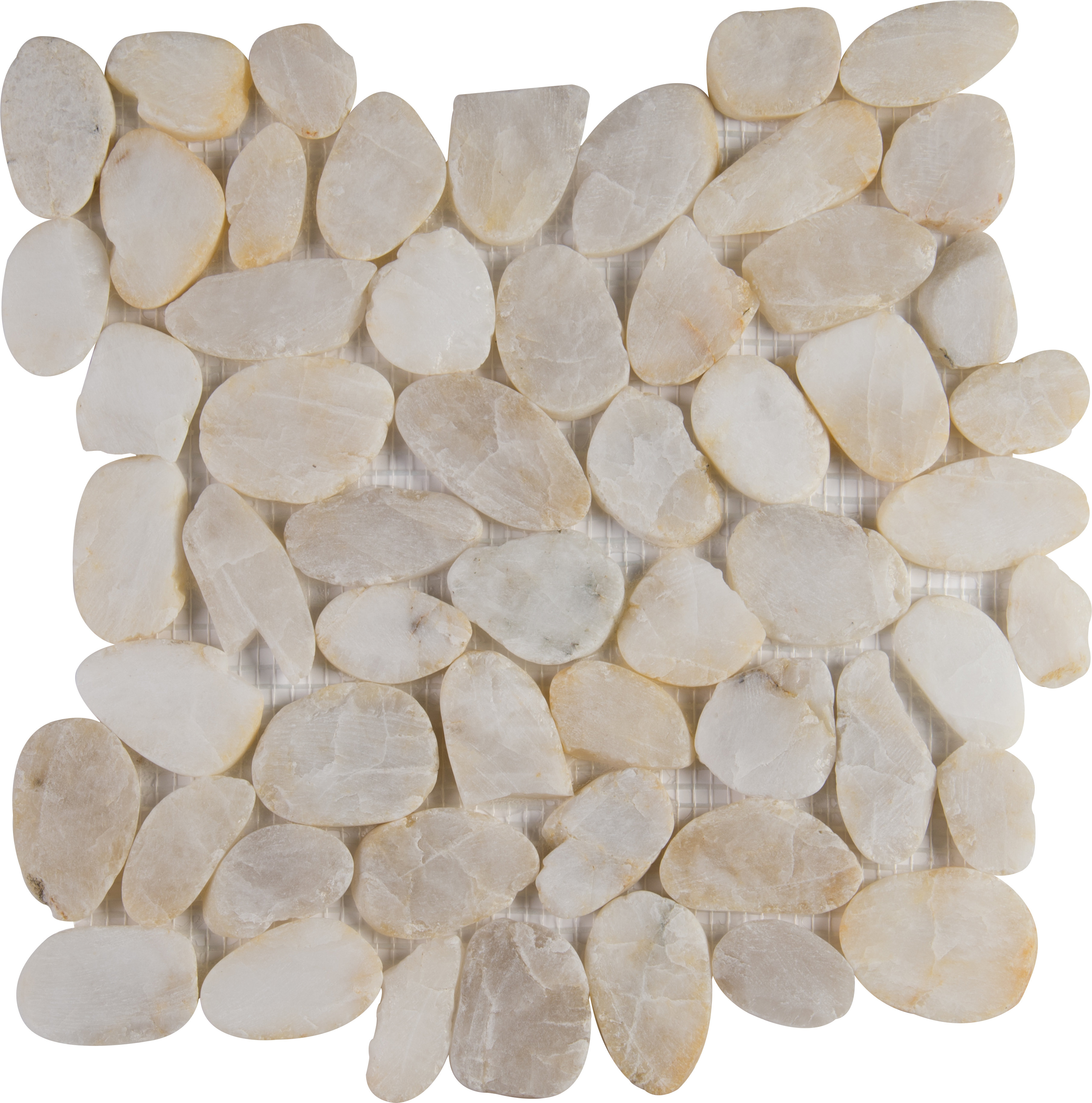 Msi Dorado Pebble Tumbled Random Sized Marble Pebbles Rocks Tile In Msi Dorado Pebble Tumbled Random Sized Marble Pebbles Rocks Tile In White Wayfair