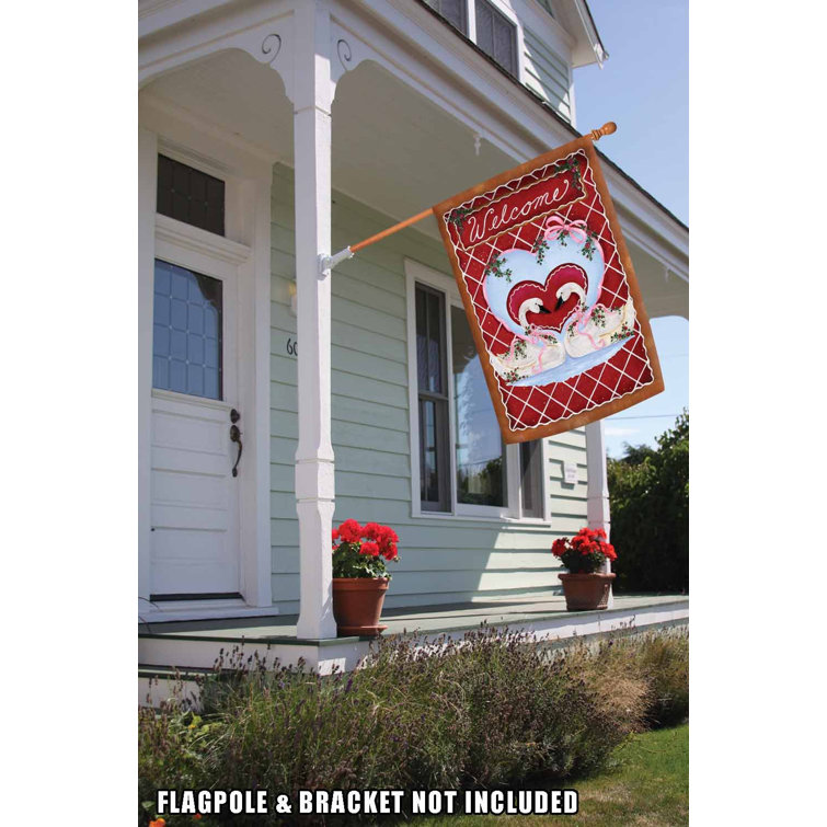 Toland Swan Pair 28 x 40 Birds Pond House Flag 