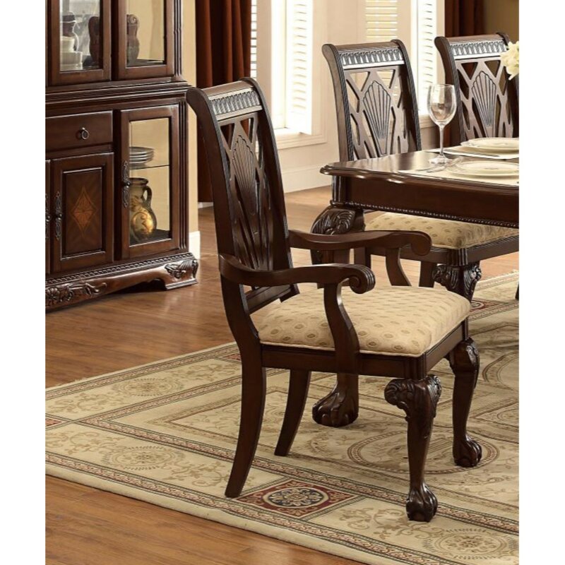 Astoria Grand Murchison Carved Details Solid Wood Dining Chair Wayfair