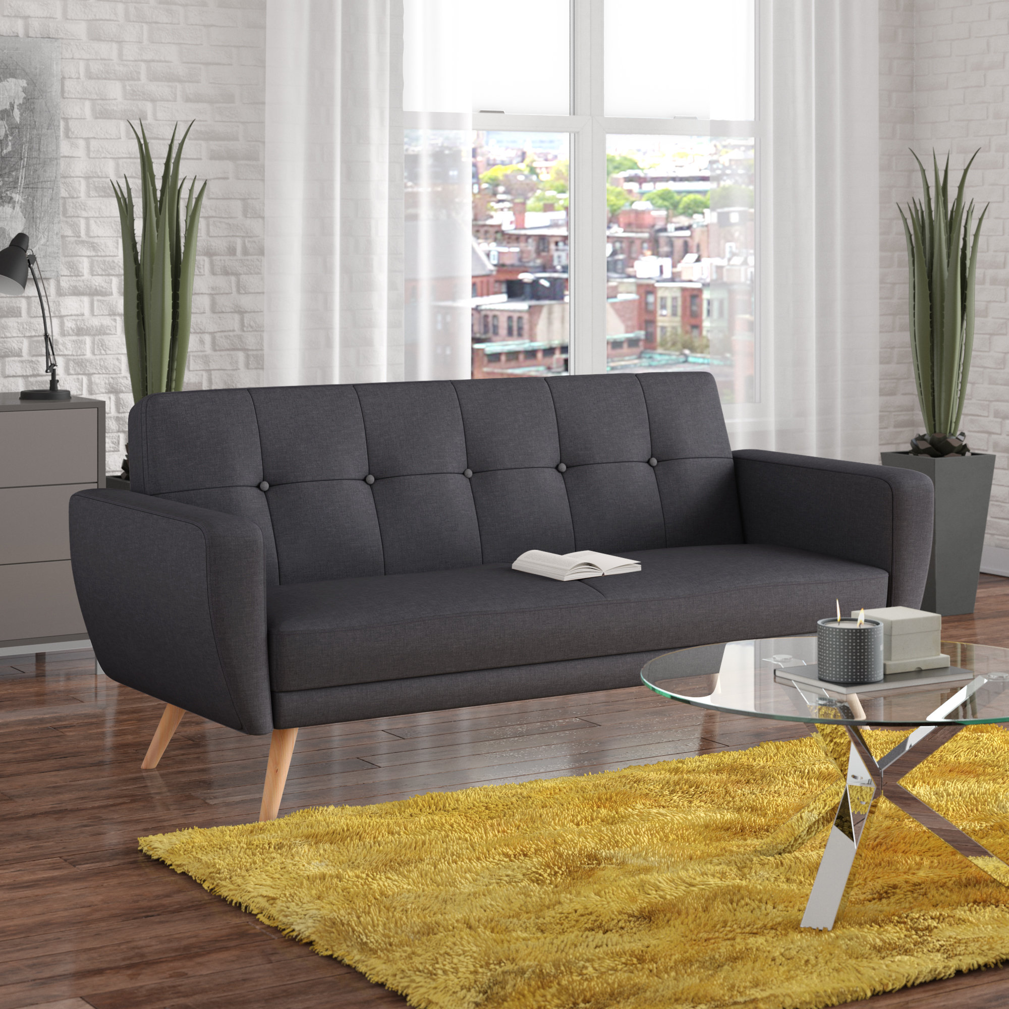 Clic Clac Sofa Bed Fjorde Co Agneta 3 Seater Clic Clac Sofa Bed Reviews Wayfair Uk