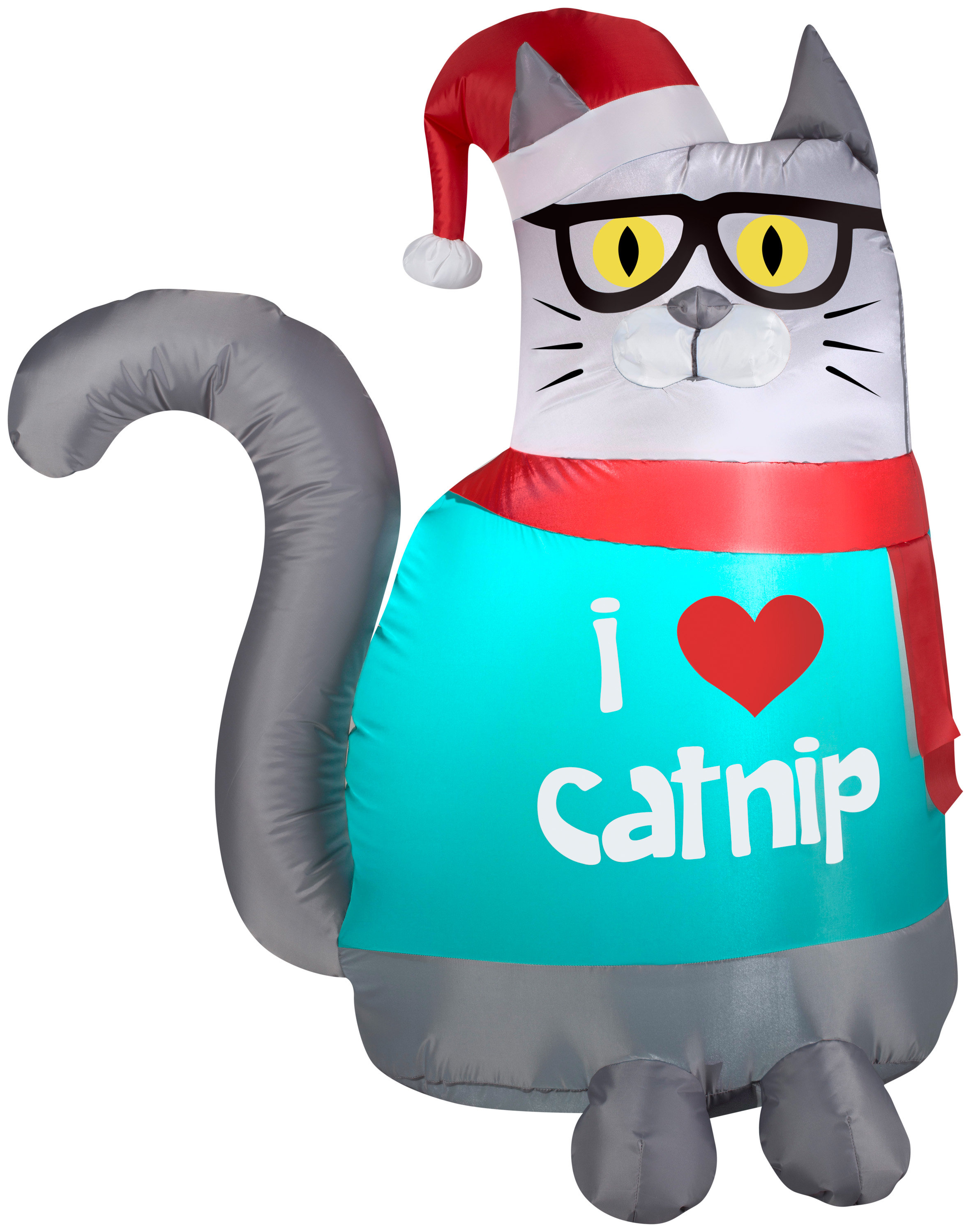 The Holiday Aisle Outdoor Nerdy Cat Christmas Inflatable Reviews Wayfair