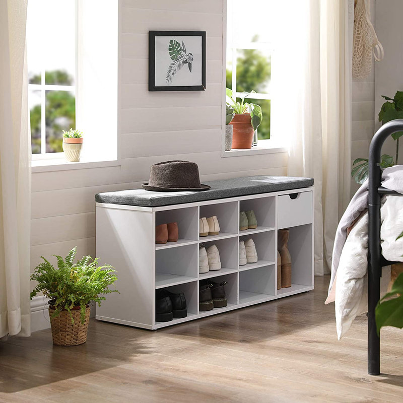 Latitude Run Shoe Bench, Storage Bench With Drawer And ...