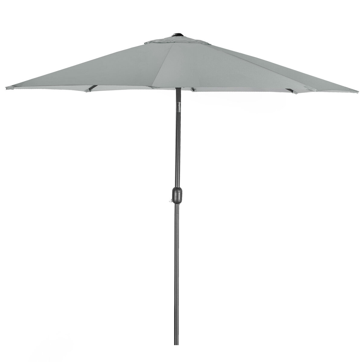 Charlton Home 9ft Outdoor Patio Umbrella Tilt Adjustable Polyester Wind Vent Water Uv Resistant Hand Crank Grey Wayfair Ca