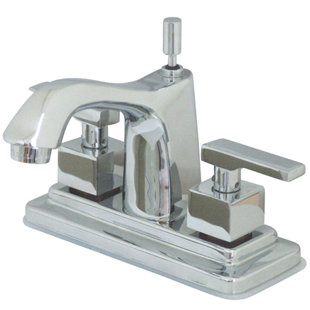 Go to store & view more images Kingston Brass Executive Centerset Bathroom Faucet with Brass Pop-Up Drain