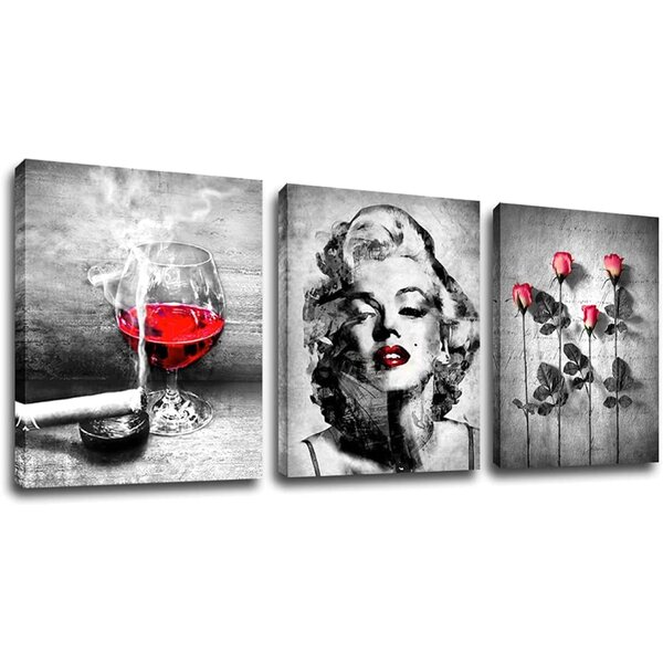 Modern Home Canvas Wall Decor Art Painting Picture Fruits Print Red Wine 4 Pcs