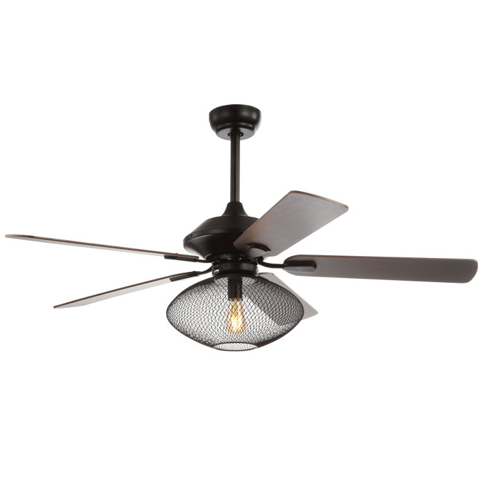 52 Vargas 1 Light Mid Century Ceiling Fan With Remote Oil Rubbed Bronze