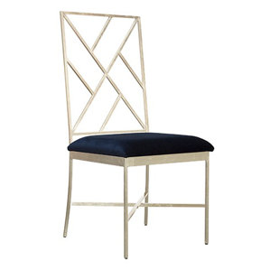 Fretwork Upholstered Dining Chair by Worlds Away