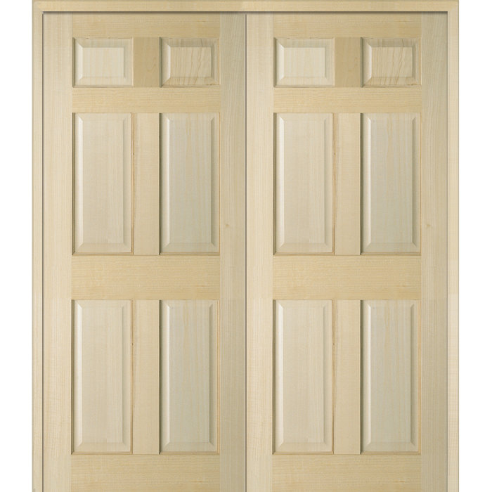 Paneled Solid Manufactured Wood Unfinished Stile And Rail Standard Door