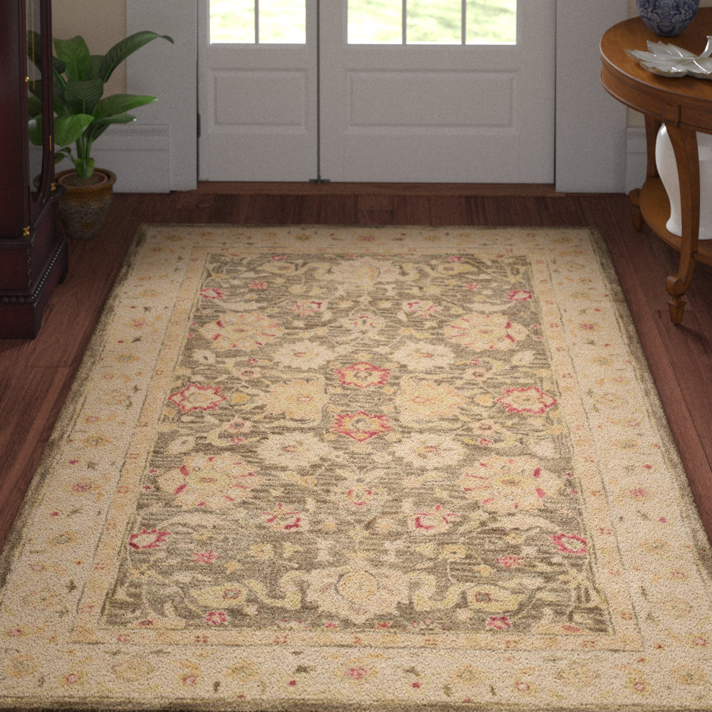 Three Posts Ashville Hand Tufted Wool Olive Gray Area Rug Reviews Wayfair