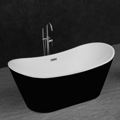 Find the Perfect Black Freestanding Bathtubs | Wayfair