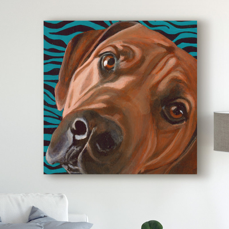 East Urban Home Dlynns Dogs Bunsen Acrylic Painting Print On
