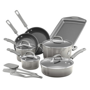 5//7//11 PIECE CERAMIC FRYING PAN SAUCEPAN SET POTS PANS NON STICK PYREX GLASS LID