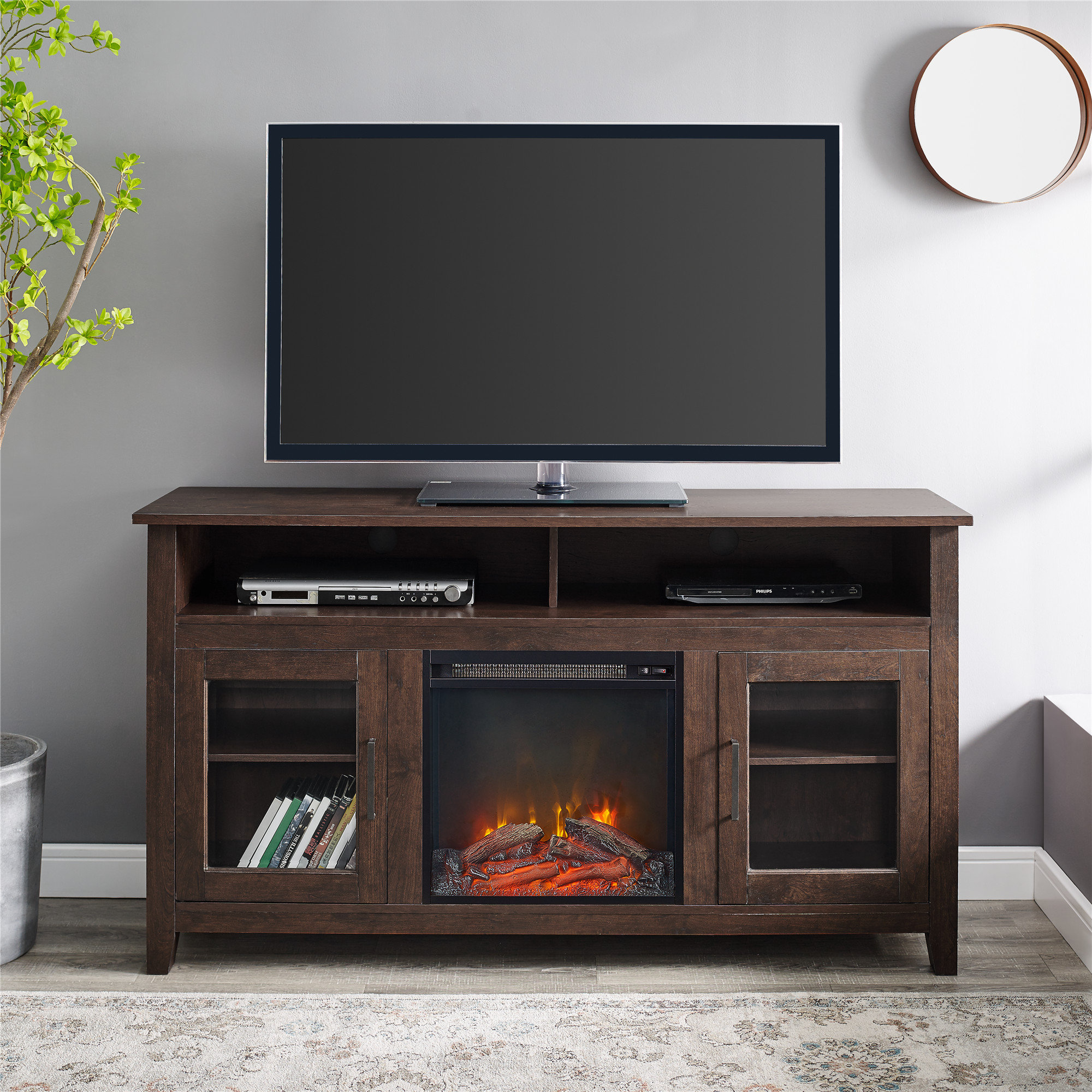 clear glass tv stand 65 inch