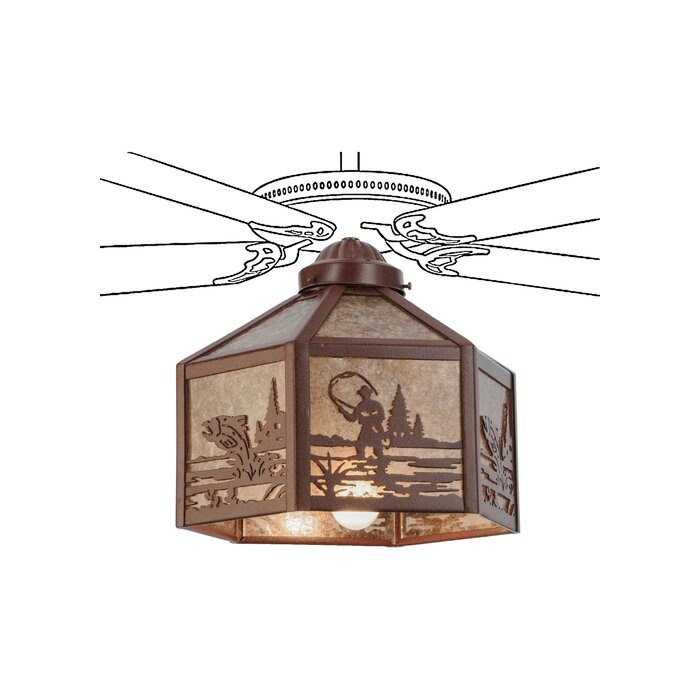 Fisherman 1 Light Bowl Ceiling Fan Light Kit